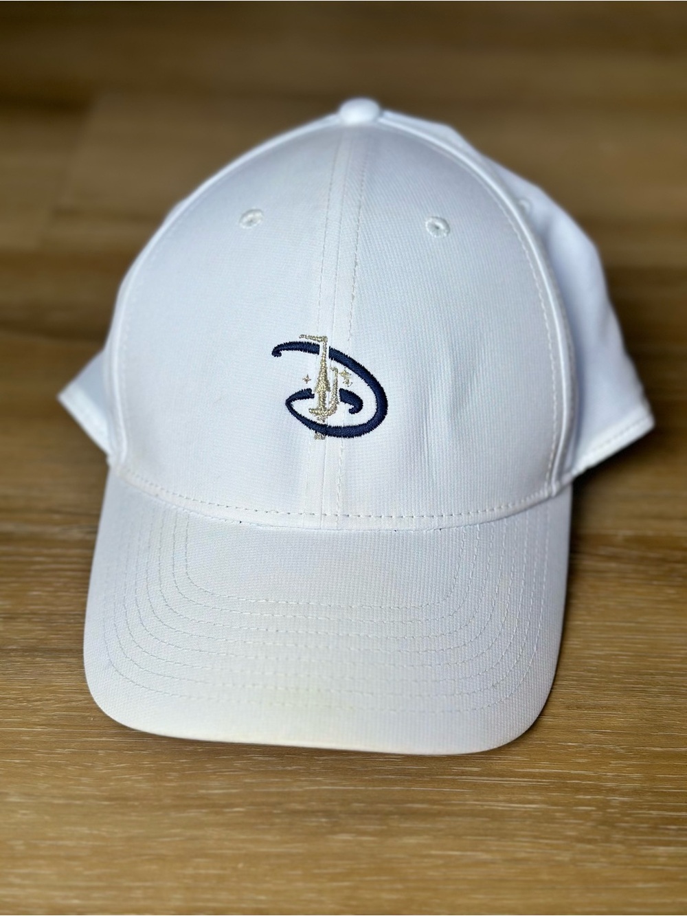 Disney Parks x Nike Exclusive Letter D Logo White Dri Fit Golf Hat Legacy91